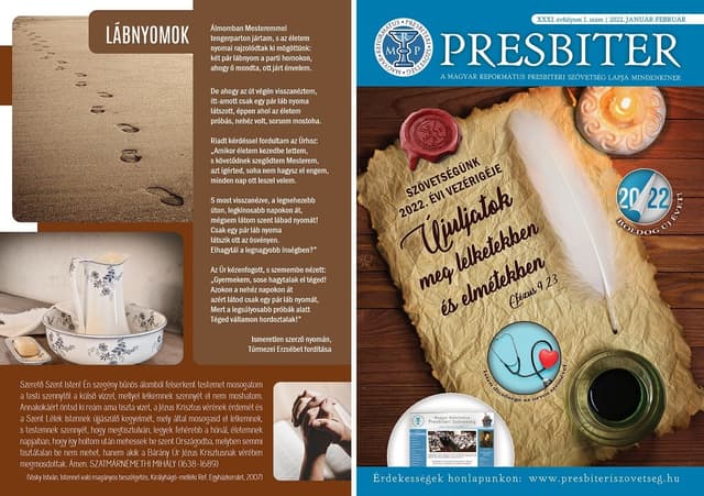 Megjelent a Magyar Református Presbiteri Szövetség január–februári lapszáma